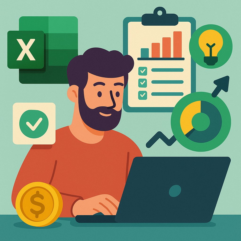 گزارش‌نویسی مالی برای فریلنسرها: تحلیل بهره‌وری پروژه‌ای در Excel