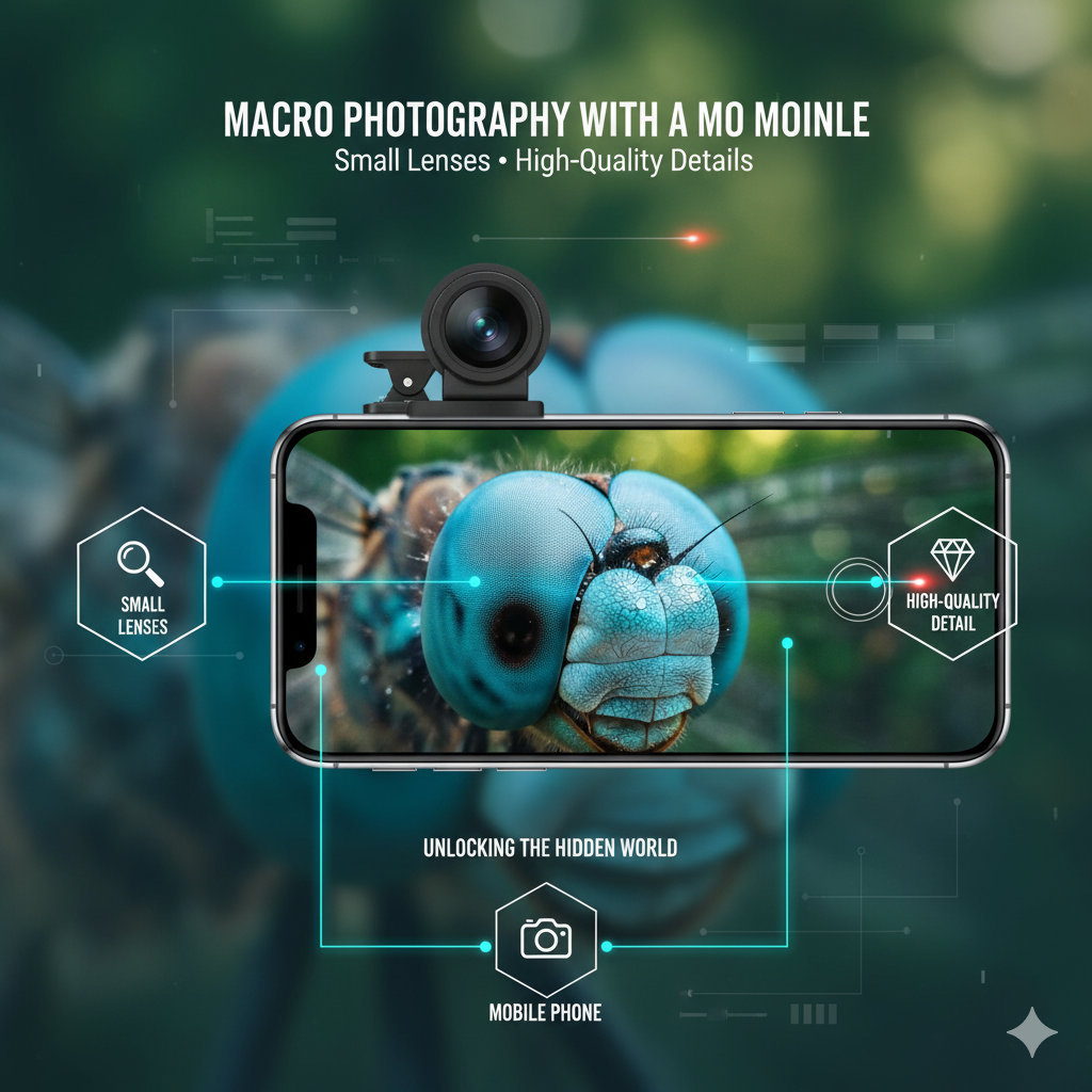 عکاسی ماکرو با موبایل یا لنزهای کوچک: ثبت جزئیات کوچک با کیفیت بالا