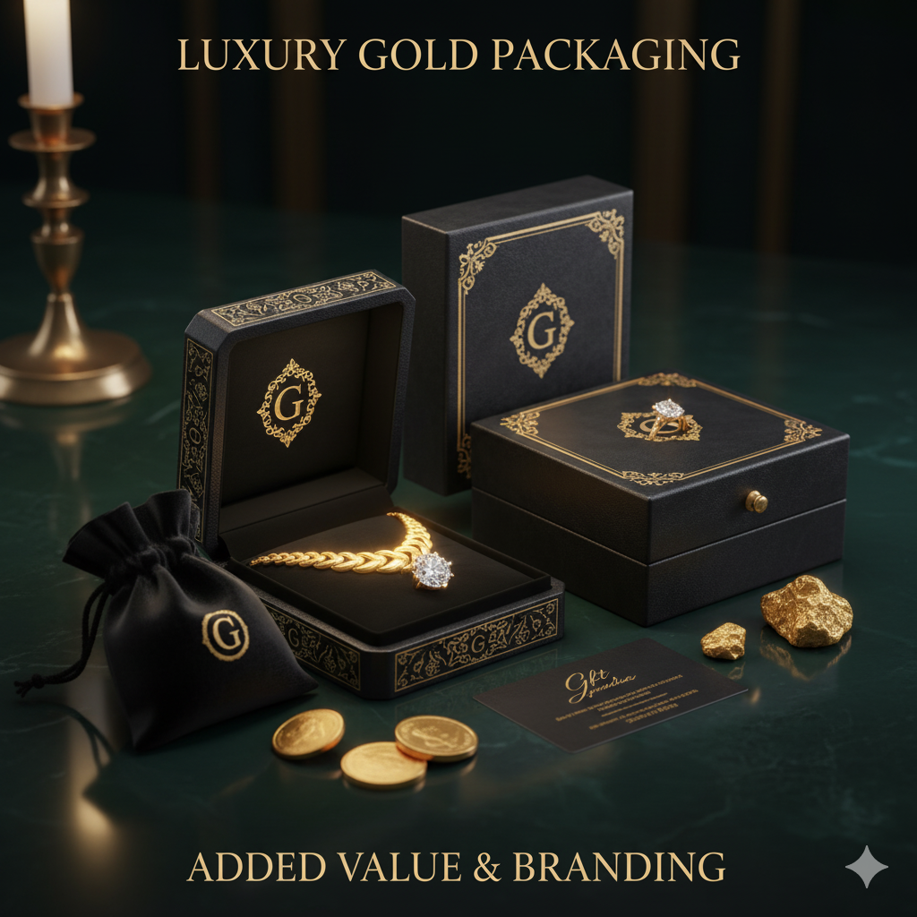 بسته‌بندی لوکس برای فروش طلا: ایجاد ارزش افزوده