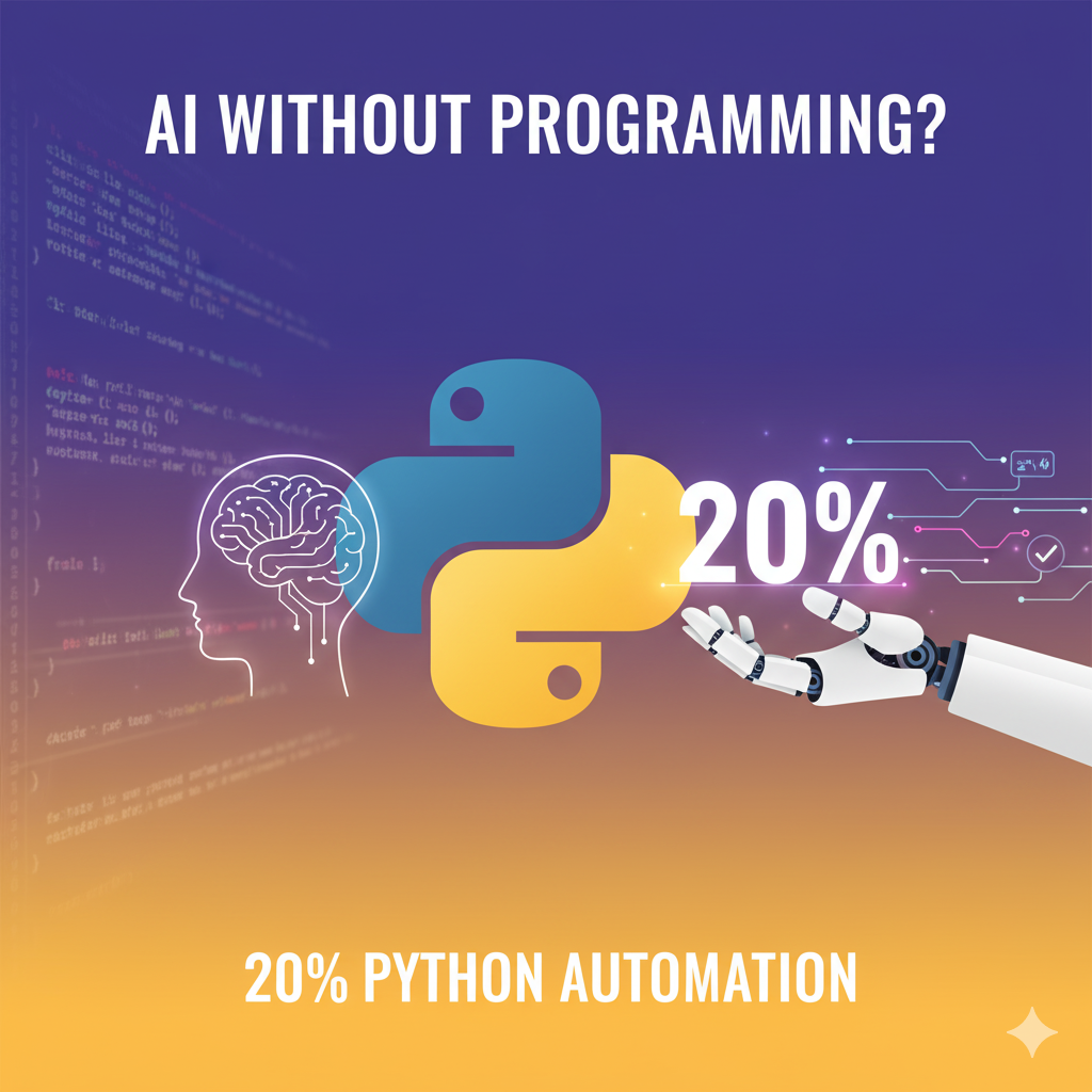 هوش مصنوعی بدون برنامه‌نویسی؟ چطور با پایتون ۲۰٪ کار را انجام بدهیم؟