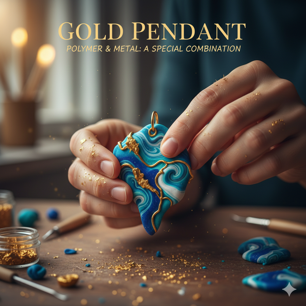 ساخت آویز طلا با بهکارگیری پلیمر و فلز: ترکیب خاص
