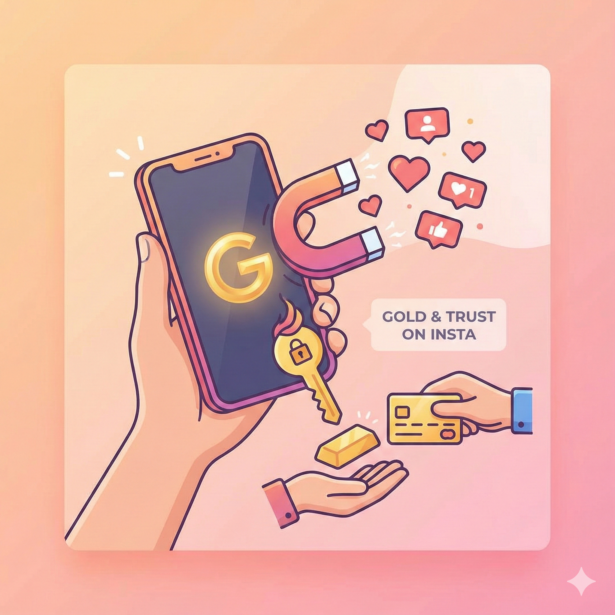 فروش طلا در اینستاگرام: جذب مخاطب و اعتمادسازی